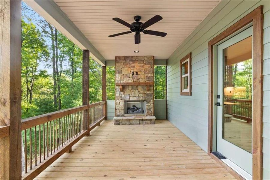 Exterior details and patio area of a home in , Ellijay (Image 21).