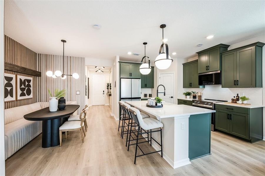 Furnished interior view inside a new home in Aulin Square, Oviedo (Image 10).