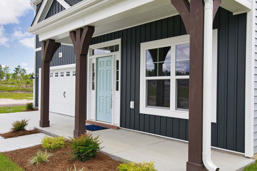 Representative exterior photo of a completed home built from the Magnolia by Caviness & Cates Communities in Bartlett Manor, Youngsville, NC (Image 128).