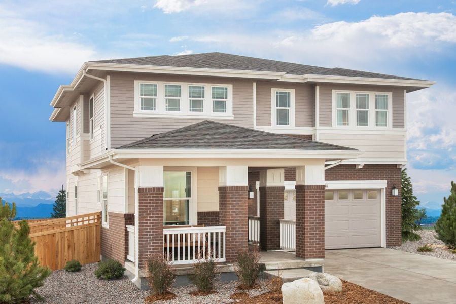 Representative exterior photo of a completed home built from the 2284 Modeled by KB Home in Painted Prairie, Aurora, CO (Image 7).