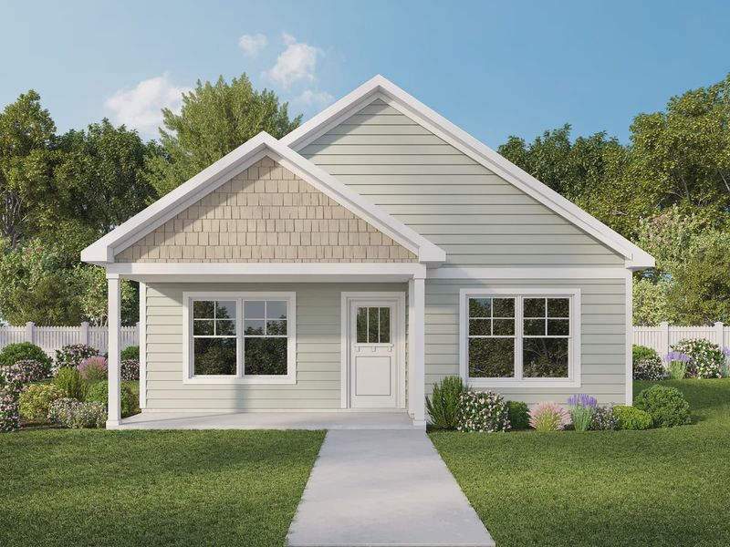 Front exterior of a home in the Pinnix Loop community, located in Burlington, NC (Image 1).