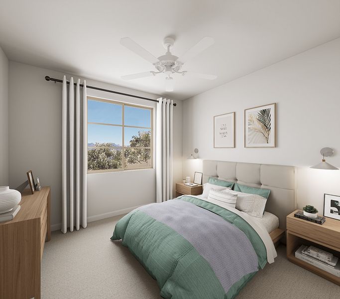 Representative furnished interior of a home built from the Laurel Plan 4002 by Tri Pointe Homes in Waterston Central, Gilbert (Image 27).