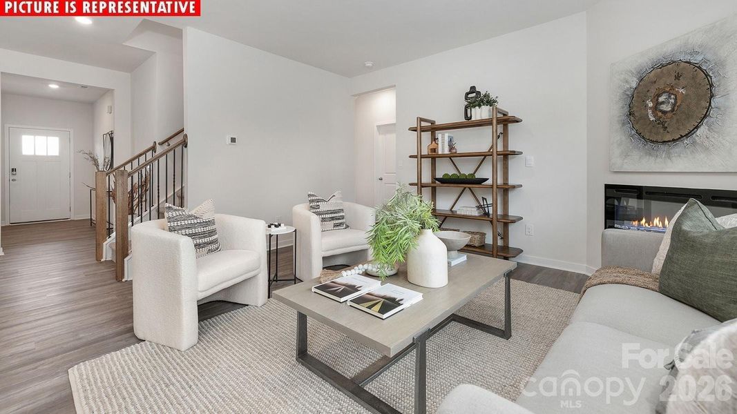 Furnished interior view inside a new home in Cardinal Creek, Charlotte (Image 11).