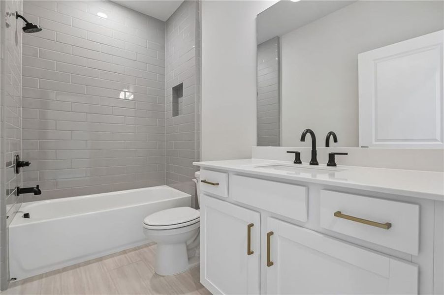 Furnished interior view inside a new home in Waterside, Peachtree Corners (Image 14). Furnished interior view inside a new home in Waterside, Peachtree Corners (Image 14).