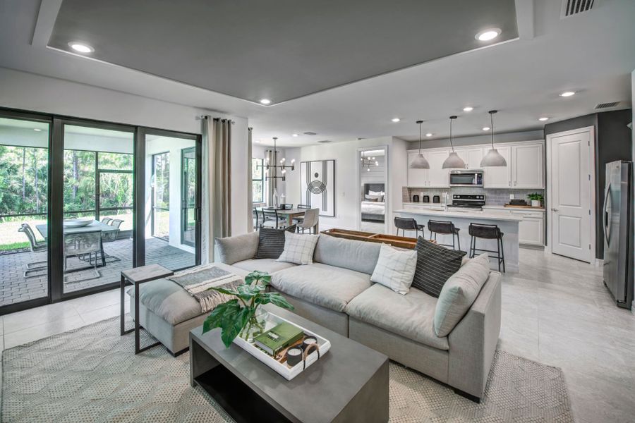 Representative furnished interior of a home built from the Cedar by Pulte Homes in Everhour, Newnan (Image 3).