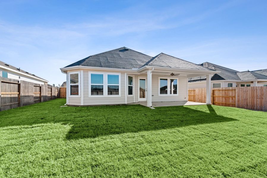 Exterior details and patio area of a home in Moran Ranch, Willis (Image 19).