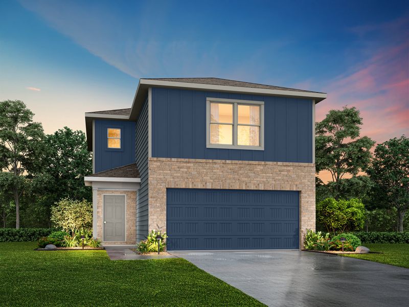 Representative exterior photo of a completed home built from the Glacier by National HomeCorp in Courtland Place, Cleburne, TX (Image 16).