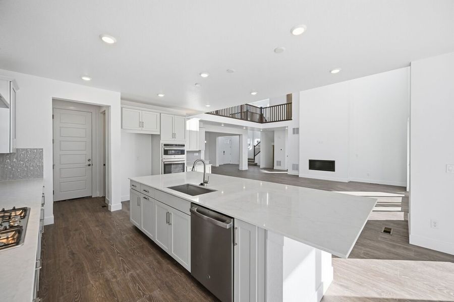Furnished interior view inside a new home in Trailstone, Arvada (Image 7).