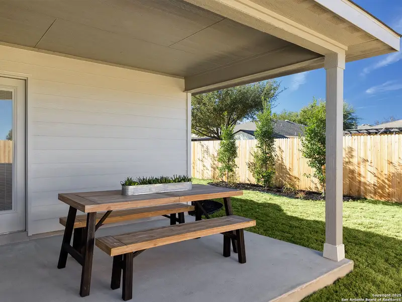 Exterior details and patio area of a home in Legendary Trails - Premier Series, Cibolo (Image 2).