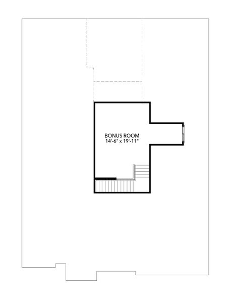 2D floor plan layout for the Cedarwood II by Sandlin Homes in Timberbrook, Justin, TX (Image 4).