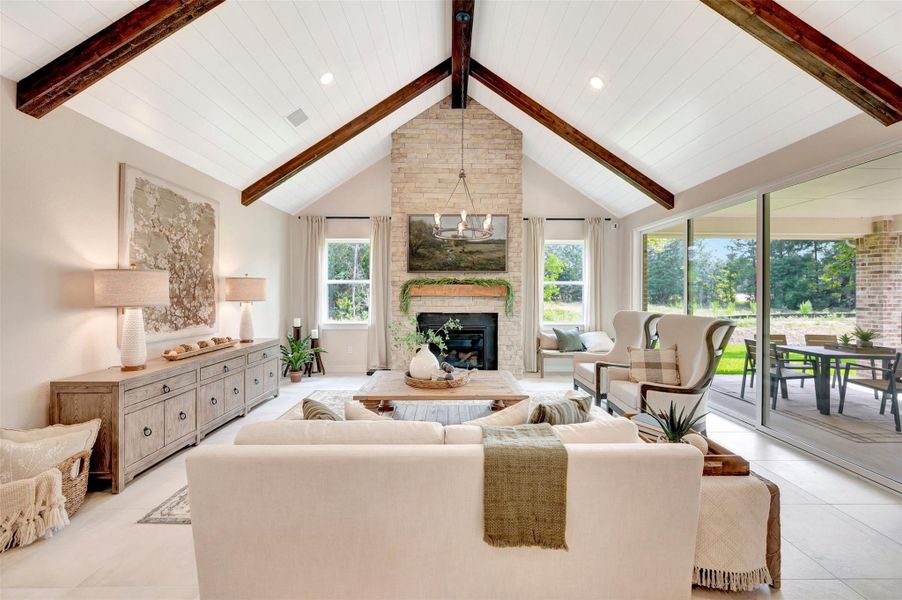 Open great room with high ceilings (*Photo not of actual home and used for illustration purposes only.) Open great room with high ceilings (*Photo not of actual home and used for illustration purposes only.)