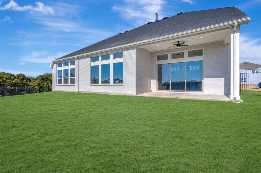 Exterior details and patio area of a home in Northshore at Lakewood Village - Classic Series, Lakewood Village (Image 3). Exterior details and patio area of a home in Northshore at Lakewood Village - Classic Series, Lakewood Village (Image 3).