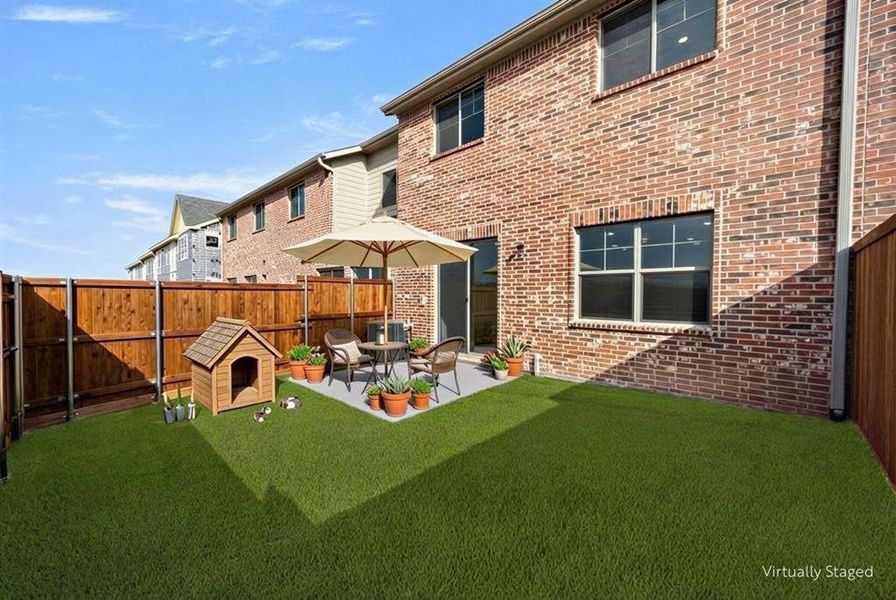 4611 Hawks TRail backyard vs Lotus