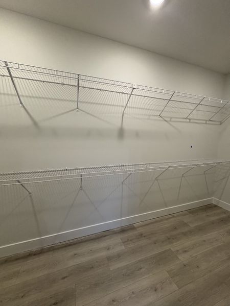 Large walk in closet. Large walk in closet.