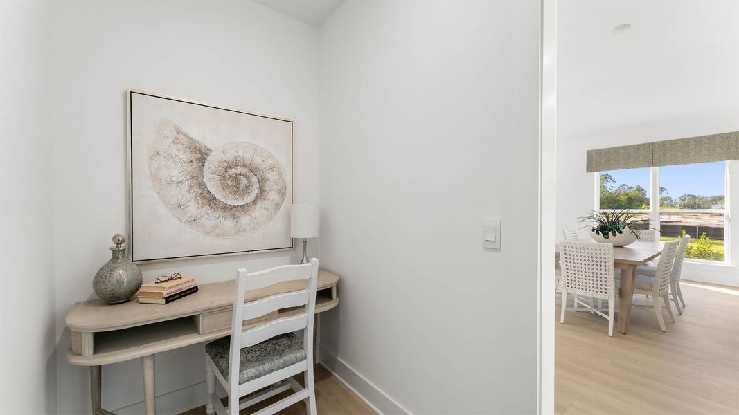 Furnished interior view inside a new home in Breakfast Point East Phase II, Panama City Beach (Image 17). Furnished interior view inside a new home in Breakfast Point East Phase II, Panama City Beach (Image 17).