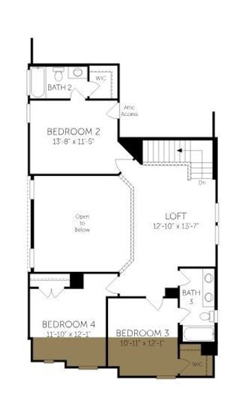 2D floor plan layout of this home in Landmark, Denton, TX (Image 3). 2D floor plan layout of this home in Landmark, Denton, TX (Image 3).