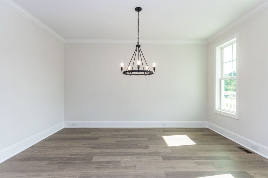 Representative unfurnished interior of a home built from the Essington Craftsman Foursquare by Homes by Dickerson in The View, Durham (Image 9).