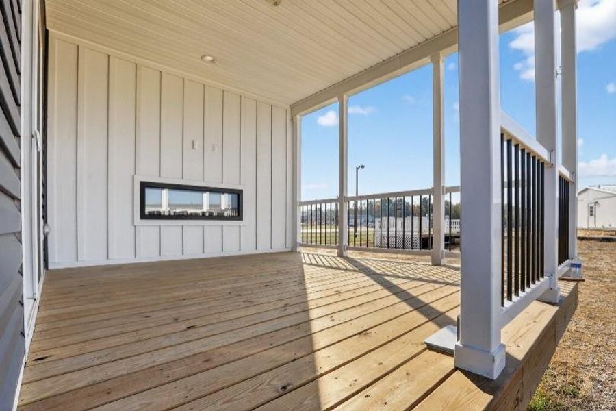 Exterior details and patio area of a home in , Moody (Image 3).
