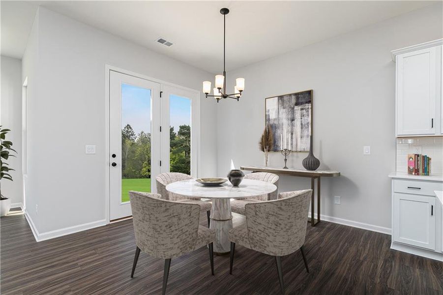 Furnished interior view inside a new home in The Beacon at Old Peachtree Single Family Homes, Lawrenceville (Image 9).