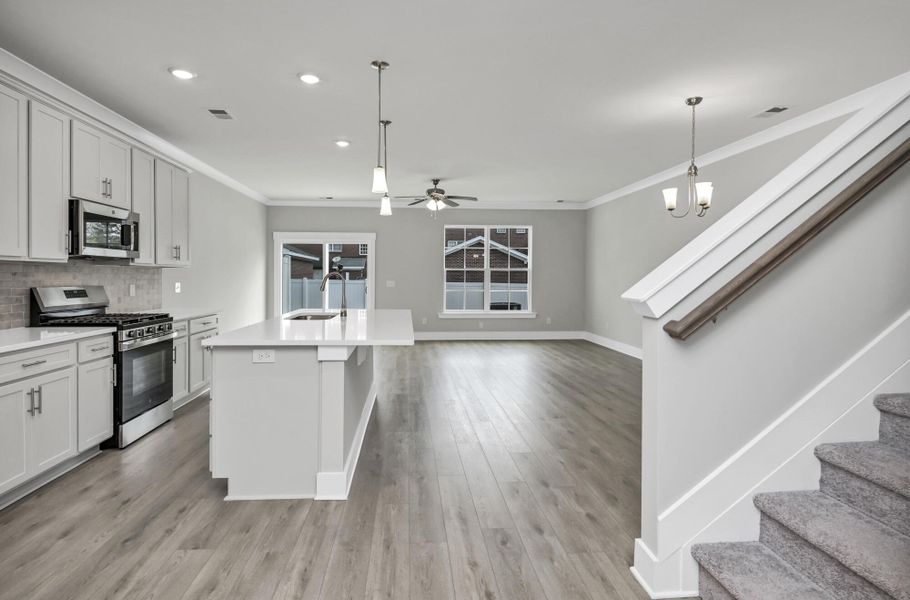 Furnished interior view inside a new home in Lake Carolina Townhomes, Columbia (Image 9).