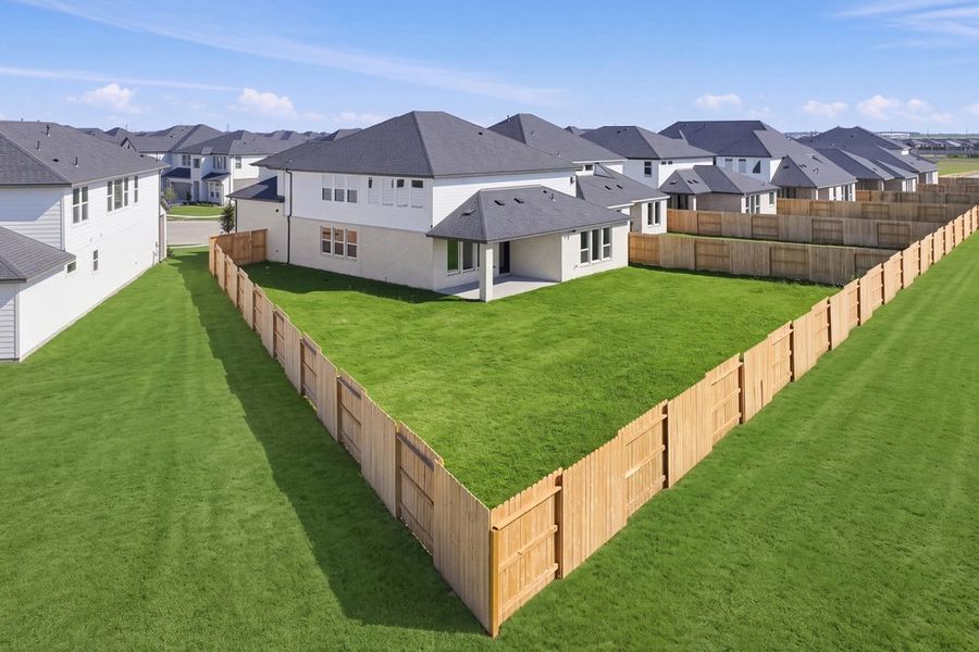 Exterior details and patio area of a home in Avalon at Cypress, Cypress (Image 17).
