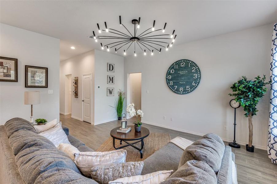 Furnished interior in a model home at Brookville Ranch in Fort Worth (Image 19).