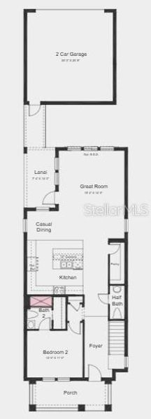 2D floor plan layout of this home in Center Lake Ranch Community Group Page, St. Cloud, FL (Image 3).