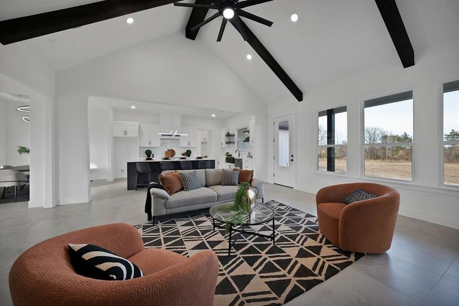 Furnished interior view inside a new home in , Celeste (Image 14).