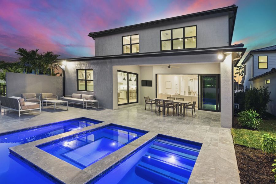 Representative exterior details of a home built from the Scarlett by DiVosta in The Reserve at Eastpointe, Palm Beach Gardens (Image 24).