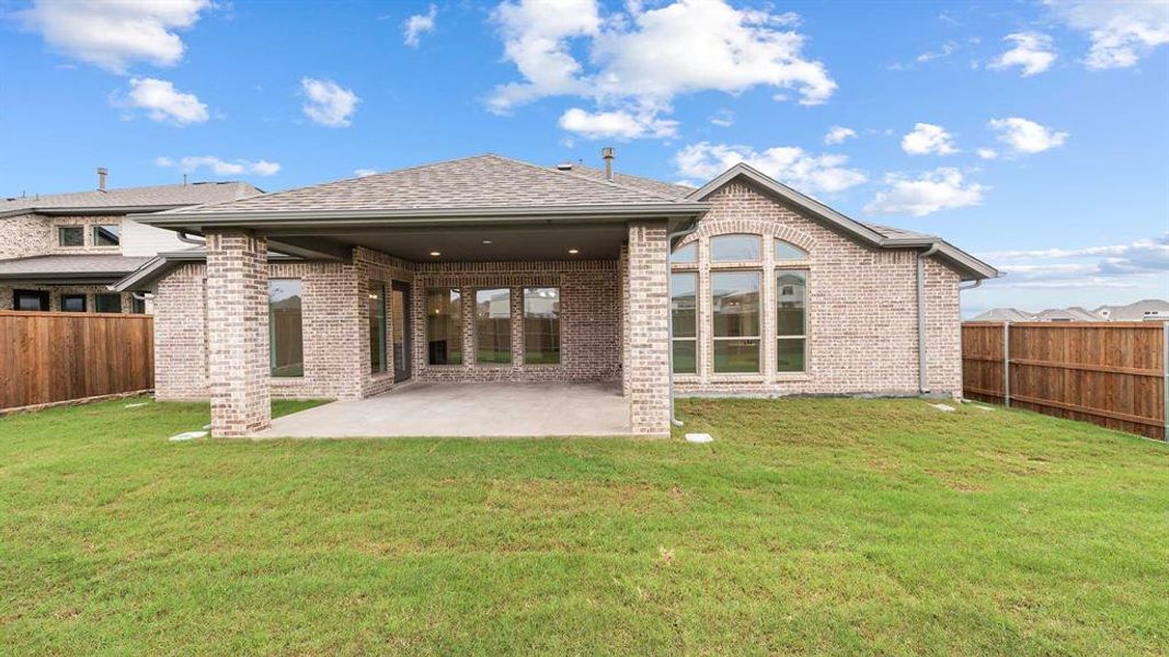 Exterior details and patio area of a home in Devonshire 55', Forney (Image 4). Exterior details and patio area of a home in Devonshire 55', Forney (Image 4).