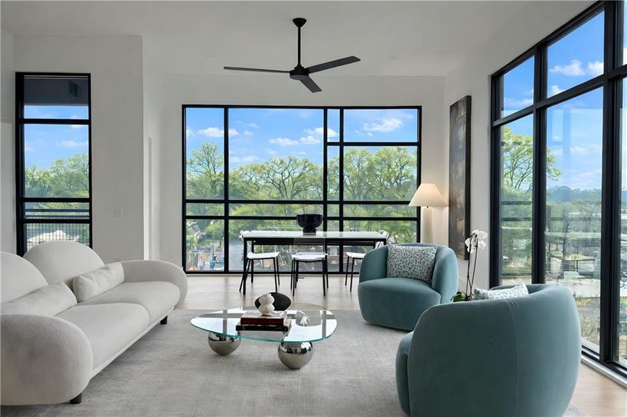 Furnished interior view inside a new home in , Atlanta (Image 6).