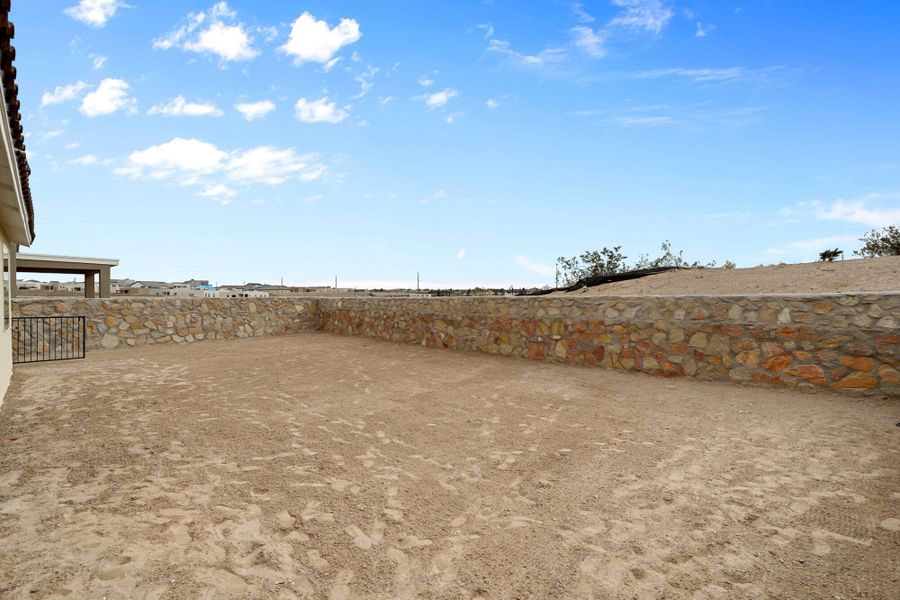 Exterior details and patio area of a home in Emerald Estates, Horizon City (Image 3). Exterior details and patio area of a home in Emerald Estates, Horizon City (Image 3).