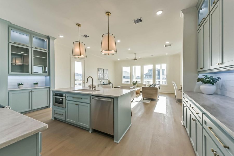Furnished interior view inside a new home in , Galveston (Image 43).
