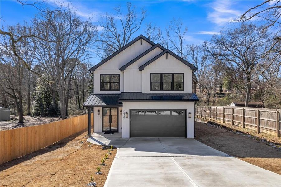 Front exterior of a new home in , Hoschton, GA, highlighting curb appeal (Image 1). Front exterior of a new home in , Hoschton, GA, highlighting curb appeal (Image 1).