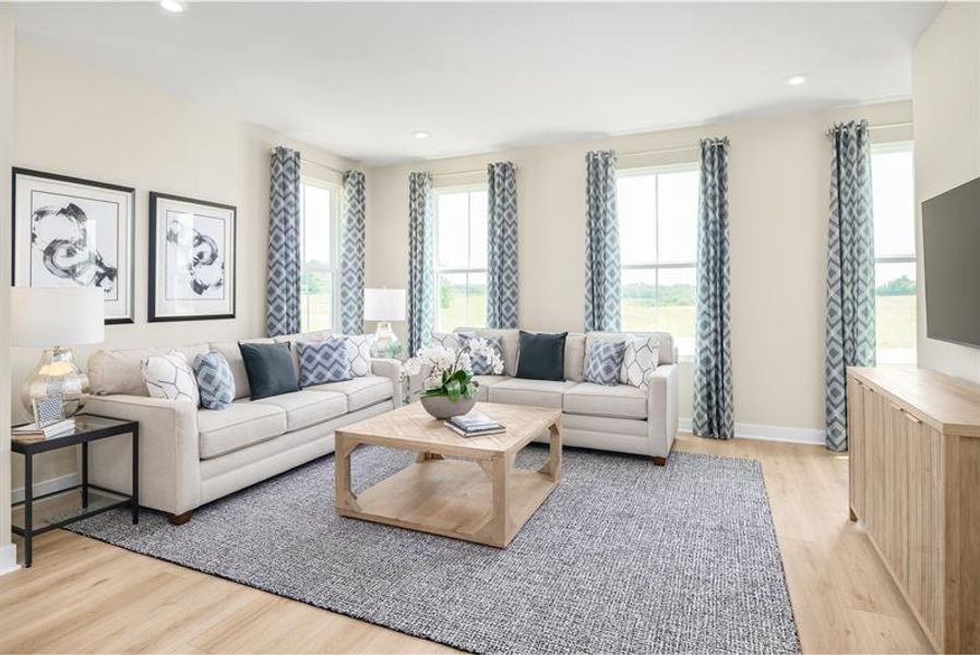 Representative furnished interior of a home built from the Overture by Ryan Homes in Moore Farm Townhomes, Indian Trail (Image 13).