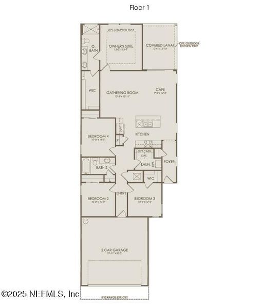 2D floor plan layout of this home in Murray Farms, Middleburg, FL (Image 4).