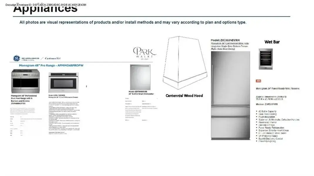 Just look at this appliance package included here in your new home