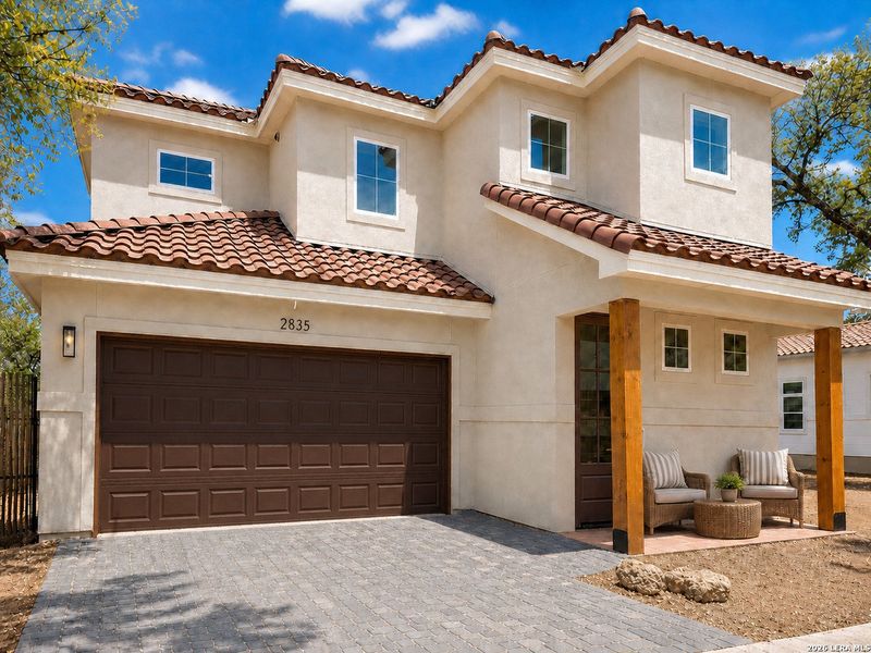 Front exterior of a new home in , San Antonio, TX, highlighting curb appeal (Image 25).