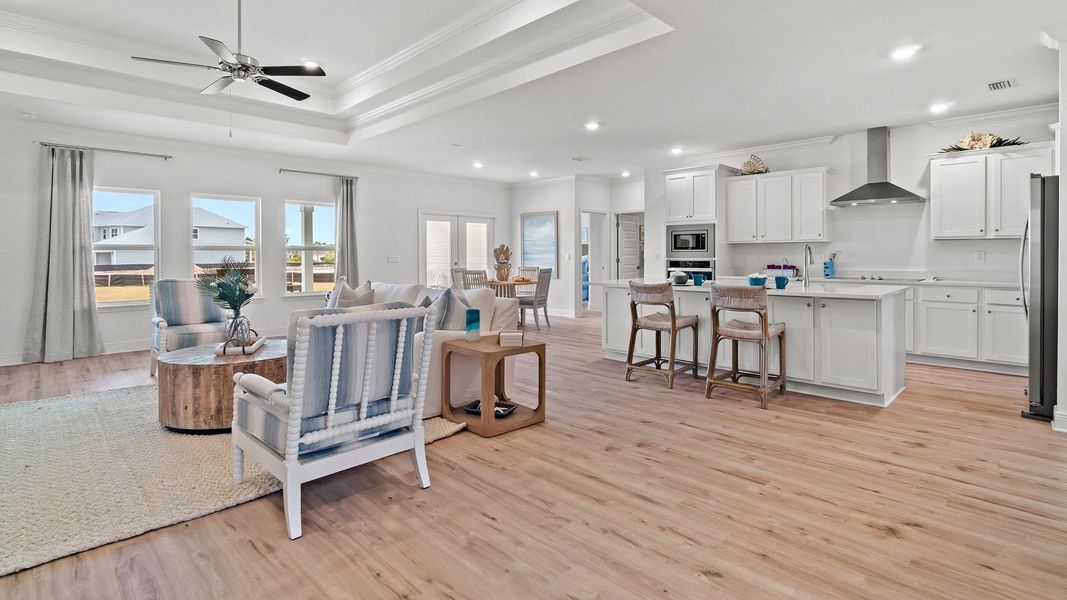 Representative furnished interior of a home built from the McKenzie by D.R. Horton in Holley Grove at Peach Creek - Waterfront Homes, Santa Rosa Beach (Image 8).