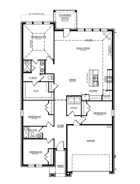 2D floor plan layout for the Jackson by Cambridge Homes in Ribbonwood, Aubrey, TX (Image 4). 2D floor plan layout for the Jackson by Cambridge Homes in Ribbonwood, Aubrey, TX (Image 4).