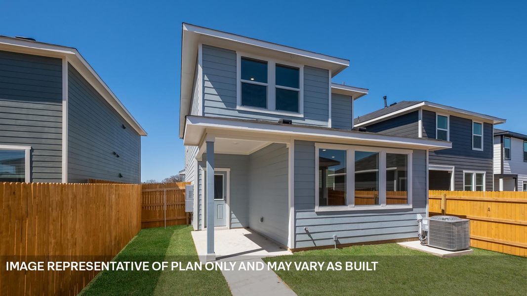 Exterior details and patio area of a home in Valverde, Bastrop (Image 3).