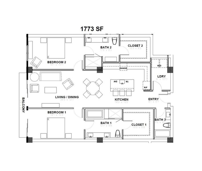 2D floor plan layout of this home in , Houston, TX (Image 3).