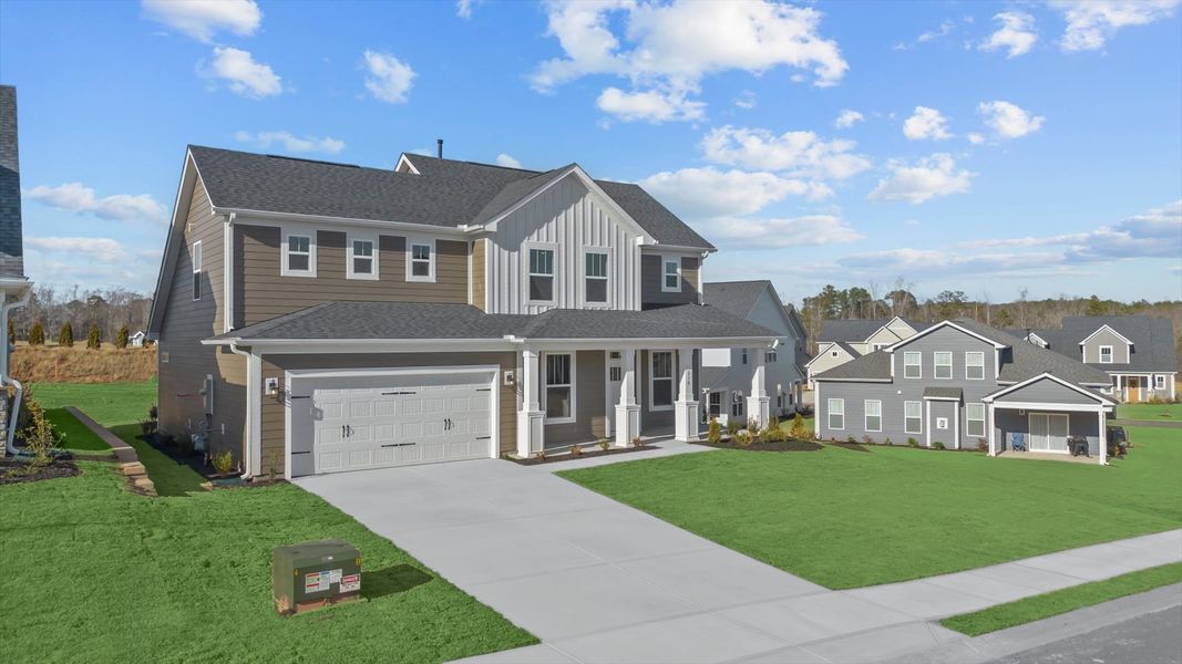 Superior exterior design with modern details and established charm