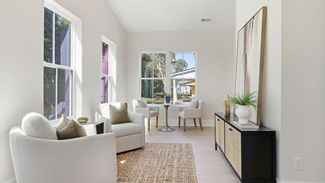 Representative furnished interior of a home built from the Stonehaven  II by DRB Homes in Oak Bend, Charleston (Image 9).