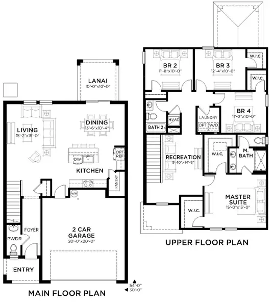 2D floor plan layout for the Indigo by Casa Fresca Homes in Gum Lake Preserve, Lake Alfred, FL (Image 3).