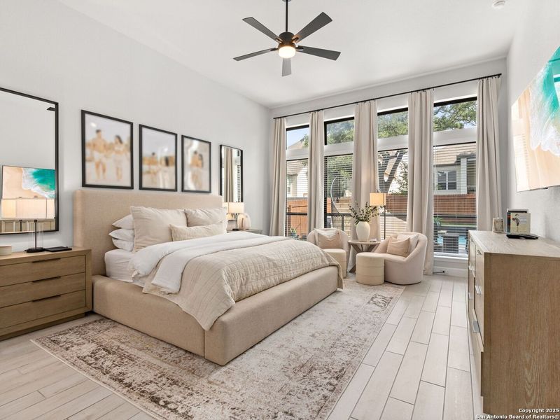 Furnished interior view inside a new home in Balcones Creek 70', Boerne (Image 11). Furnished interior view inside a new home in Balcones Creek 70', Boerne (Image 11).