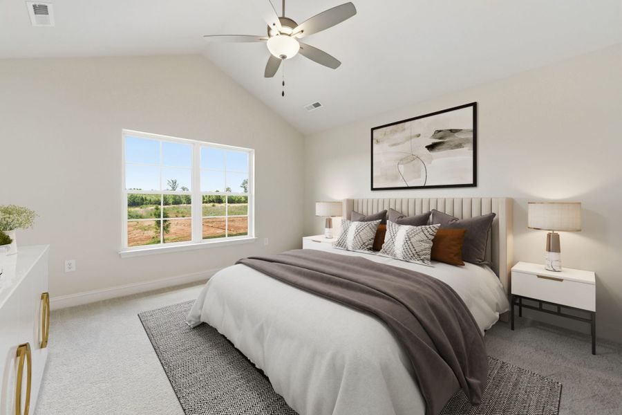 Representative furnished interior of a home built from the Hanover by Keystone Homes NC in Trinity Meadows, Trinity (Image 30).