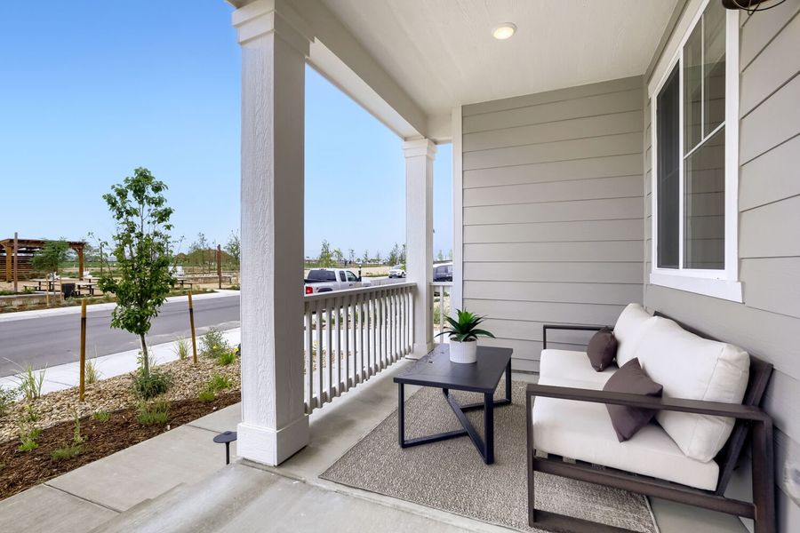 Exterior details and patio area of a home in Barefoot, Firestone (Image 3).