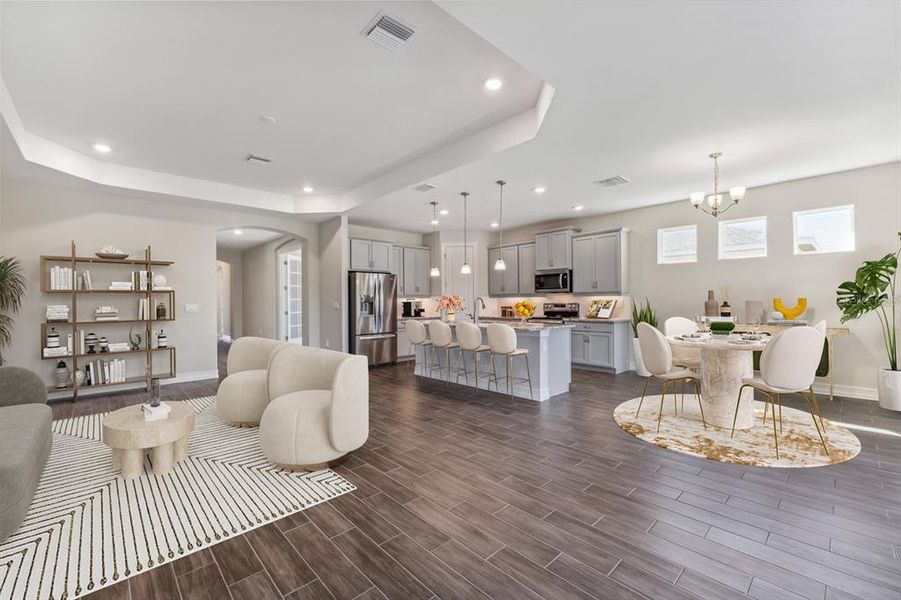 Furnished interior view inside a new home in Coral Lakes - Tradition & Express, Punta Gorda (Image 7).