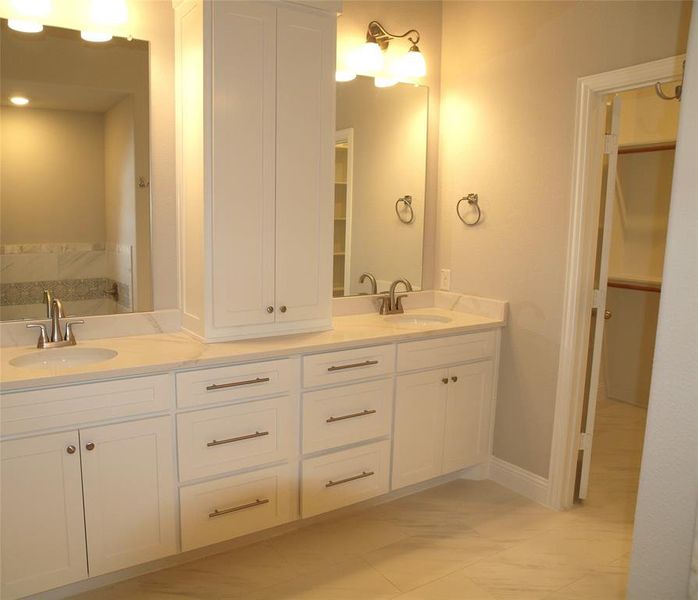 Bathroom featuring vanity